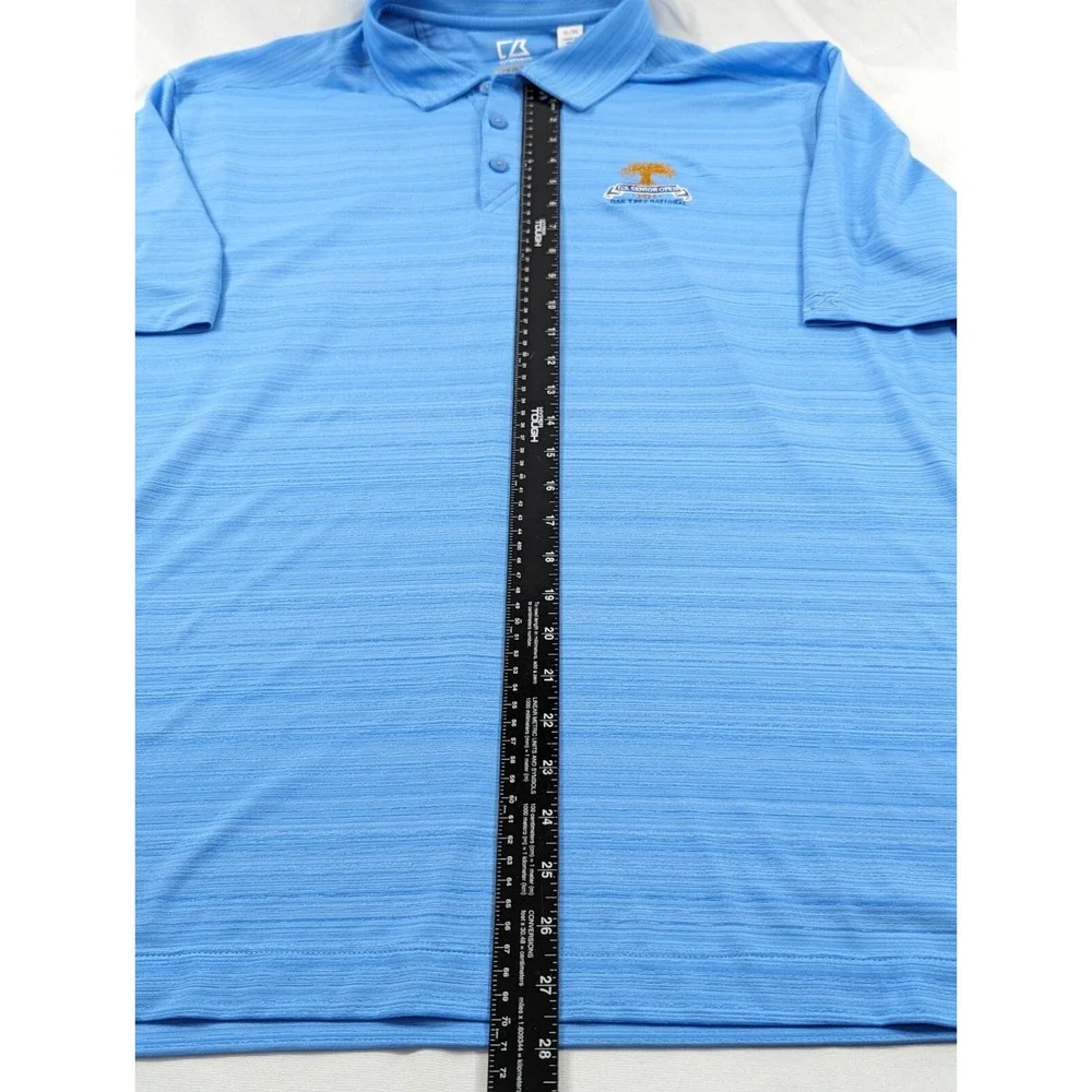 Cutter & Buck Oak Tree National  DryTec Senior Open 2014 Blue Heathered‎ XL